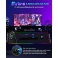 thumbnail image 5 of ExtreLife RGB Gaming Mouse Pad with Wireless Chargeing, LED Large Desk Mat, Ultra-Smooth Surface, Non-Slip Rubber Base, Waterproof Keyboard Pad, 5 of 9