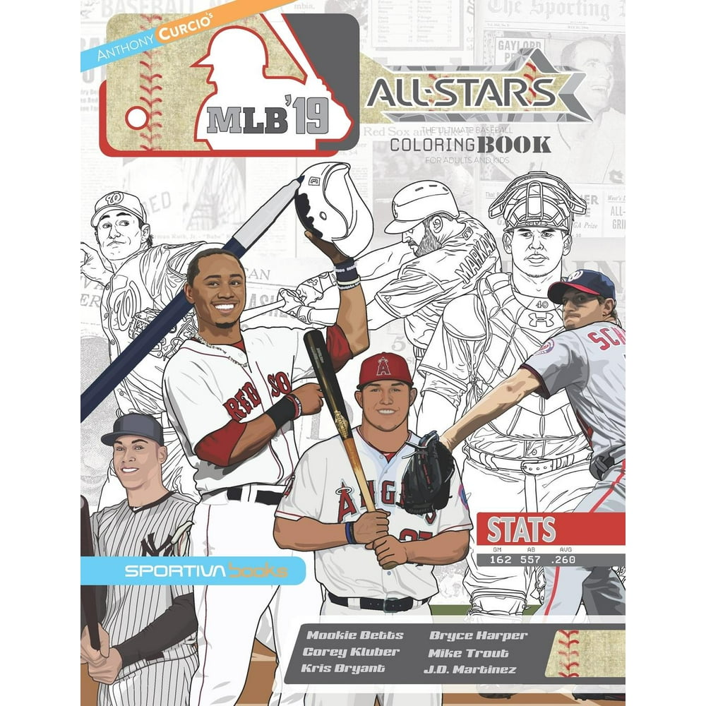 Mlb All Stars 2019: The Ultimate Baseball Coloring, Activity and STATS ...