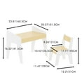 thumbnail image 2 of Innovation Works 2Pcs Wooden Kids Table and Chair Set, MDF Construction, Children Study Desk Furniture for 2-8 Years Old, 2 of 7