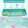 thumbnail image 5 of Splash Guard for Bathtub, Soft Silicone Foldable Tub Splash Guard Stopping Water Droplets from Splashing Suitable for Bathtubs and Sinks (Green), 5 of 7