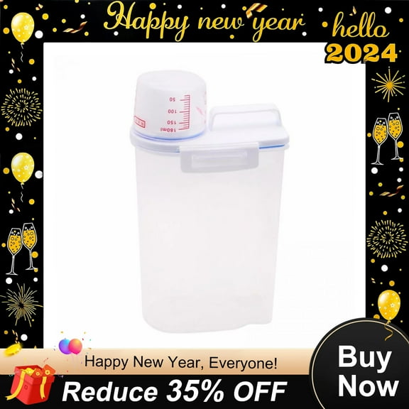 SUCS Portable Travel Dog Pet Feed Pocket Pouch Pet Food Storage Barrels Container Dry Food Dispenser Measuring Cup 2500ML