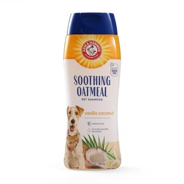 Arm & Hammer for Pets Soothing ATT1Oatmeal Pet Shampoo | Nourishing and Moisturizing Dog Shampoo with Gentle Cleansing formula | Vanilla Coconut Scent, 20 oz Bottle Shampoo for Pets