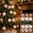 thumbnail image 2 of Christmas Tree Ornaments Velvet Balls, 15 Pack 2.4 Inch Shatterproof Neutral Hanging Ornaments for Christmas Xmas Decoration Indoor Holiday Decorations, 2 of 9