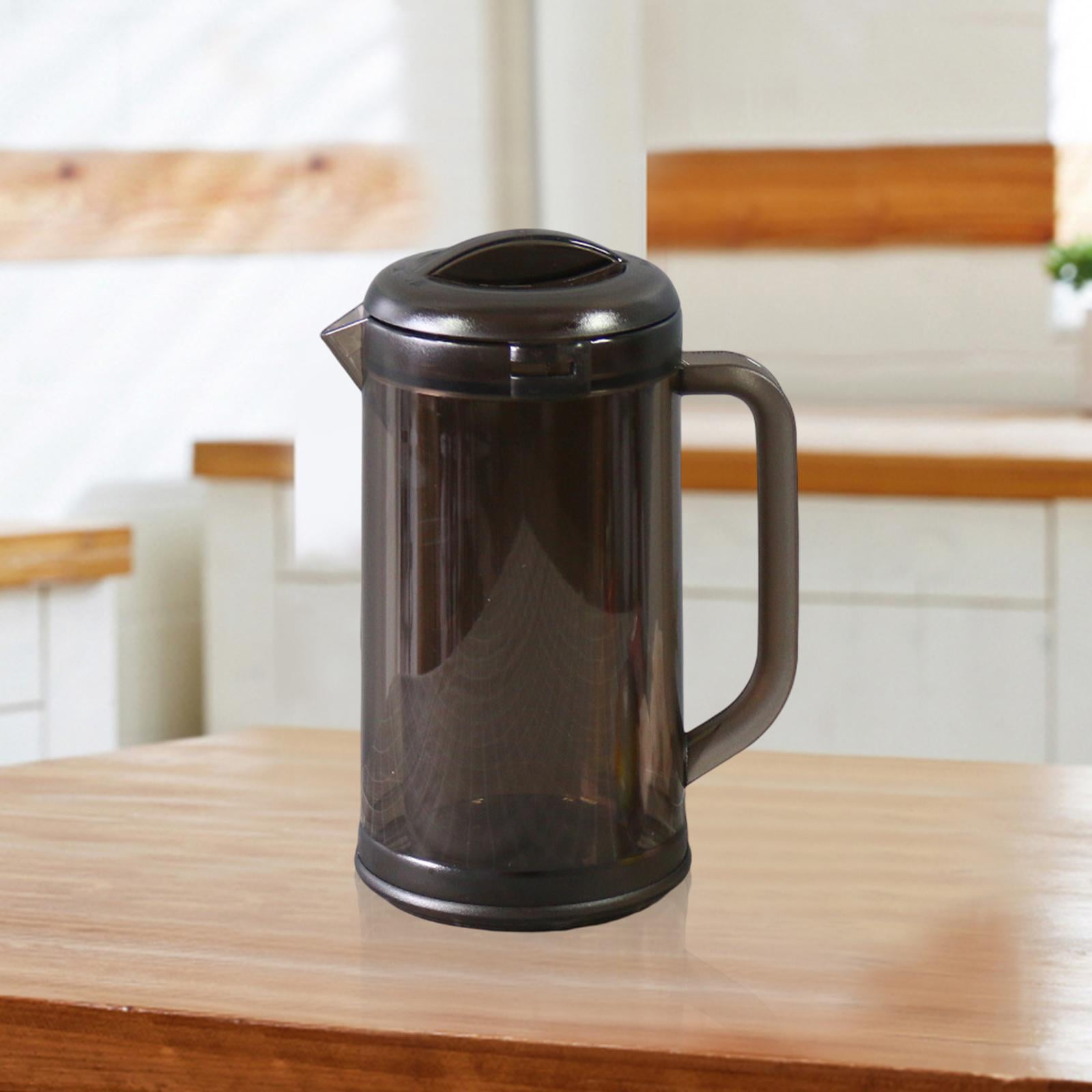 Fiocias Water Jug Fridge Jug Pitcher with Handle Shatterproof Drink Dispenser Teapot for Dark Brown