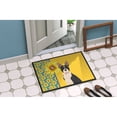 thumbnail image 4 of Summer Sunflowers Black Boston Terrier Indoor or Outdoor Mat 24x36 36 in x 24 in, 4 of 5