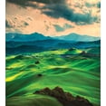 thumbnail image 3 of Tuscany Duvet Cover Set, Tuscany Spring Rolling Hills on Sunset Agriculture Farmlands Volterra Italy, Decorative 3 Piece Bedding Set with 2 Pillow Shams, Queen Size, Seafoam Green, by Ambesonne, 3 of 3