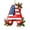 A, variant on XIA0LE Patriotic 26 Letters Acrylic Christmas Ornaments, 250th Independence Day Red White Blue Personalized Alphabet Hanging Decorations For Christmas Tree Home Holiday Party Decor Gift (E)