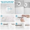 thumbnail image 5 of No Hook Shower Curtain, Grey Ombre Shower Curtains for Bathroom with See Through Top Window, Aesthetic Art Farmhouse Gradient Gray Waterproof & Washable Bath Curtain Stall 48"x72", 5 of 9