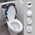 thumbnail image 3 of Yuyamidu Hippie Mushroom Toilet Seat Cover Set of 2 Lightweight Toilet Lid Cover Round Dust Cover Stretchable Toilet Tank Lid Covers Keep Bathroom Toilet Clean, 3 of 7