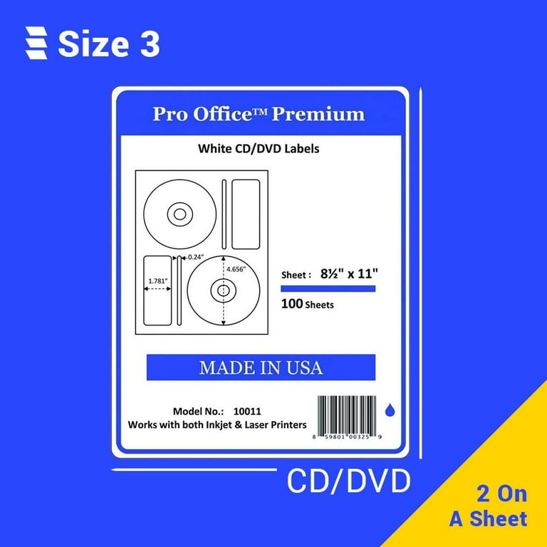 Wing Pro Office Premium 200 CD/DVD Labels Matte Memorex Core Compatible Labels for Laser Printers and Ink Jet Printers, White, Made in USA, Pack of 100 - Walmart.com wing-pro-office-premium-200-cd-dvd-labels-matte-memorex-core-compatible-labels-for-laser-printers-and-ink-jet-printers-white-made-in-usa-pack-of-100-walmart-com