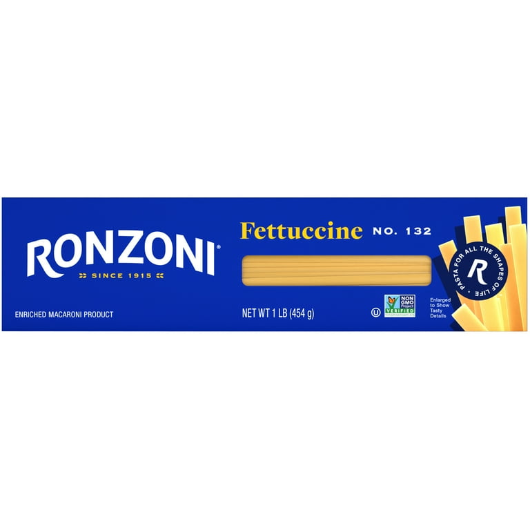 2 pack) Ronzoni Fettuccine Pasta,No. 132, 16 oz. Box - Walmart.com