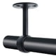 thumbnail image 4 of Curtain Rod Bracket Wardrobe Rod Bracket with Screws Ceiling Bracket for Curtain and Wardrobe, Matte Black Stainless Steel, Diameter 25mm, 2 Pcs, 4 of 5