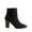 BLACK/SUEDE, variant on BURUDANI Women Chunky Block-Heel Ankle Booties Side-Zip Comfort for Office, Date & Street Style
