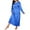 Blue, variant on biudgviw Plus Size Nightgowns for Women Long Sleeve Sleep Shirts Casual Full Length Pajama Dress Loose Crewneck Loungewear