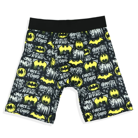 DC Comics Batman Men's Boxer Briefs Bat Symbol Gotham City Dark Knight Force Of Good Tight Fit Underwear