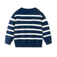 thumbnail image 5 of Fozruso School Jackets Girls 3-4 Years,Girls Knit Cardigan Sweater Coat Soft Striped Blend Long Sleeve Outerwear For Toddler And Kids Lightweight Jacket For And Fall Blue, 5 of 6