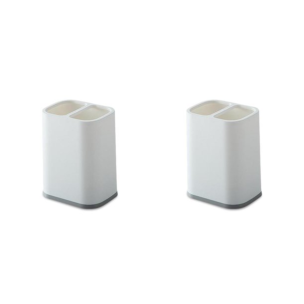 Billuyoard Soporte de almacenamiento de palillos Rejillas dobles Encimera Organizador de vajilla Drenaje Simple Accesorios de estante para el blanco 2Conjunto