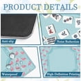 thumbnail image 5 of Blue Coastal Beach Flamingo Palm Leaf Mahjong Mat 31.5x31.5 Inch, Non-Slip and Noise Reduction Mah Jong Table Mat Cover Gifts for Mahjong Lovers Poker Board Games Dominoes, 5 of 5