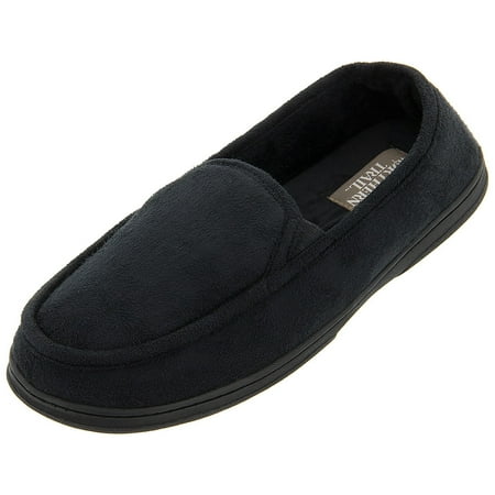 Northern Trail Men's Black Moccasin Slippers