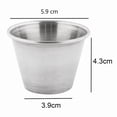 thumbnail image 2 of 60 - Tazas de Salsa de Condimentos de Acero Inoxidable Cepillado Premium Ollas de 2.5Oz 70Ml, 2 of 8