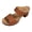 Brown, variant on Women's Platform Sandals Wedges Heels Beach Sandal Open Toe Slip On Chunky Heels Mules Lightweight Dressy Pumps Brown Size 9.5