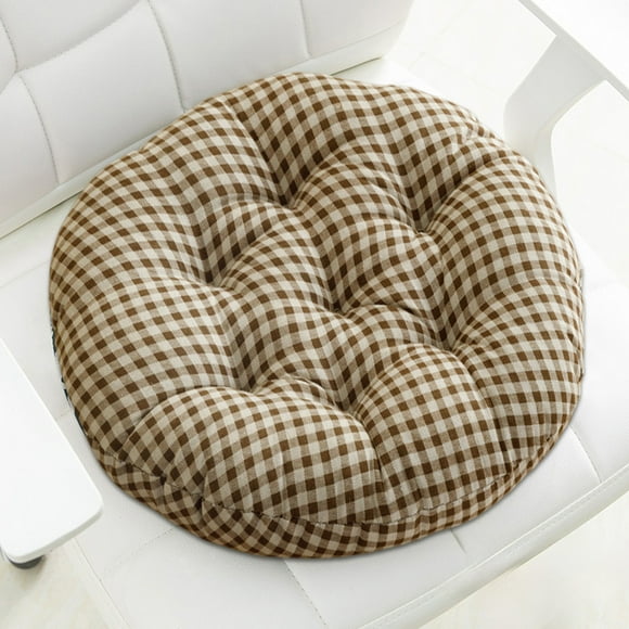 Birdeem Cotton Linen Cushion, Round Floor Cushion 15.7 Inch, Breathable Seat Pad for Adults, Ergonomic Tatami Mat Chair Pad, Multi-Use Lazy Cushion for Bedroom, Living Room, Floor Seating