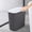 Gray, variant on Space Saving Slim Trash Can with Press Top Flip Lid | 12.6 Inch Narrow Garbage Bin for Kitchen, Bathroom & Small Spaces | White or Gray Plastic Wastebasket