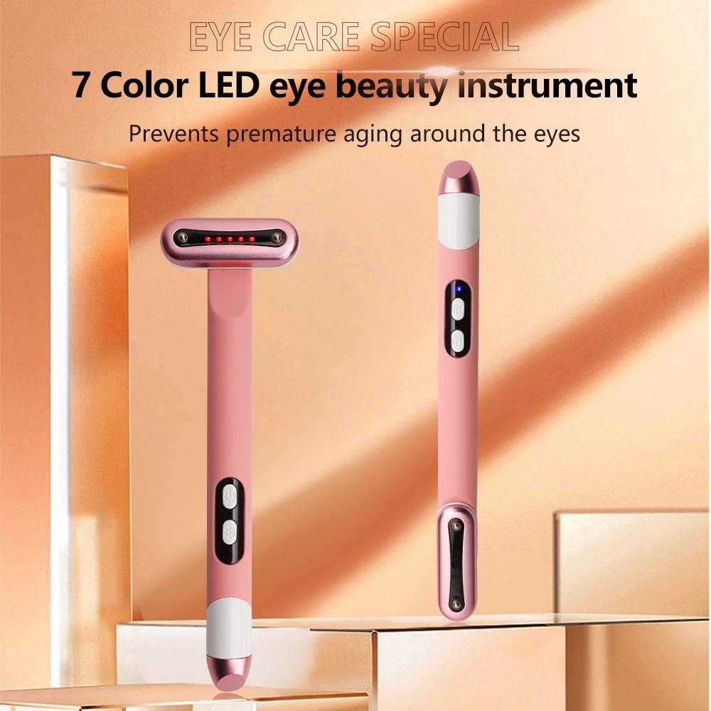 Red Light Therapy Wand, Body Beauty Wand, 7 Colors LED Facial Light Therapy Wand for Face and Neck Rejuvenation, Face Massager Eye Beauty Tool