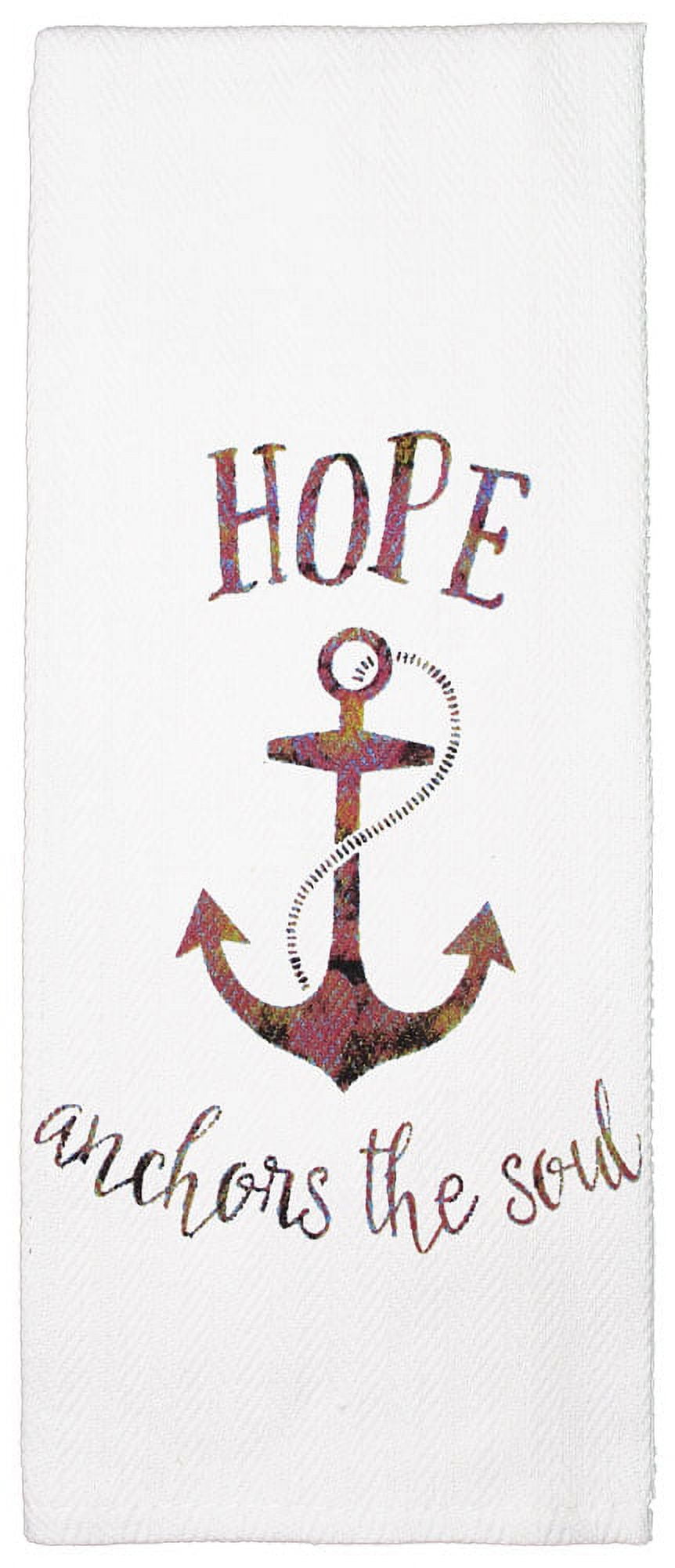 Anchors Away Nautical Kitchen Tea Towel Made in the USA