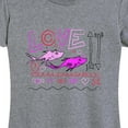 thumbnail image 3 of Dr. Seuss - Valentine's Day with Cat In The Hat - One Fish Two Fish - Love - Women's Short Sleeve Graphic T-Shirt, 3 of 6