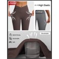 thumbnail image 3 of BALEAF Capri Leggings for Women with Pockets Knee Length Workout Yoga Capris Pants Tummy Control Casual Exercise Brown L, 3 of 8