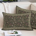 thumbnail image 2 of Sage Green Floral Boho Pillow Covers Queen, Ethnic Tribe Abstract Art Flower Soft Brushed Microfiber Breathable Throw Pillow Covers, Decorative Pillowcase with Zipper for Couch Sofa Bedroom 20"x30", 2 of 9