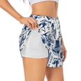 thumbnail image 1 of Balery Skiing Enthusiast Pantalones cortos deportivos para mujer con forro y dos bolsillos, elásticos, para entrenamiento, gimnasio, yoga-Large, 1 of 7