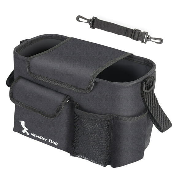 Sac Organisateur Sac de Rangement Universel avec Bandoulière Détachable Porte-Gobelet Accessoire pour Couches Alimentation-Bouteille Téléphone Jouets