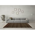 thumbnail image 3 of Ahgly Company Indoor Round Abstract Brown Modern Area Rugs, 3' Round, 3 of 4