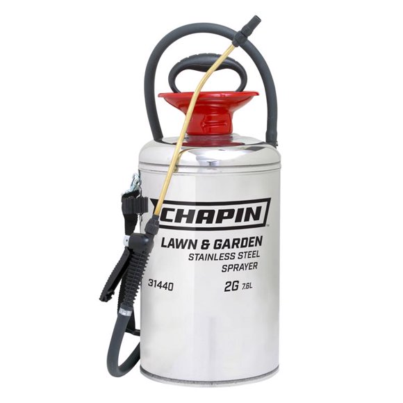 Pulverizador para césped y jardín Chapin, tanque de acero inoxidable de 7,6 litros