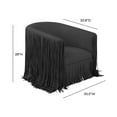 thumbnail image 5 of Maklaine Vegan Leather Black Swivel Chair Rectangular 30.5"W x 30.8"D x 28"H Assembled, 5 of 6