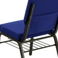 thumbnail image 6 of Flash Furniture HERCULES Series 18.5''W Church Chair in Navy Blue Fabric with Book Rack - Gold Vein Frame, 6 of 11
