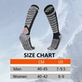 thumbnail image 2 of Ski Socks 2 Pairs Pack for Skiing, Snowboarding, Outdoor Sports Performance Socks,Cross Country Skis Snowboard socks for Skiing Outdoor socks - Black + light gray, 2 of 7