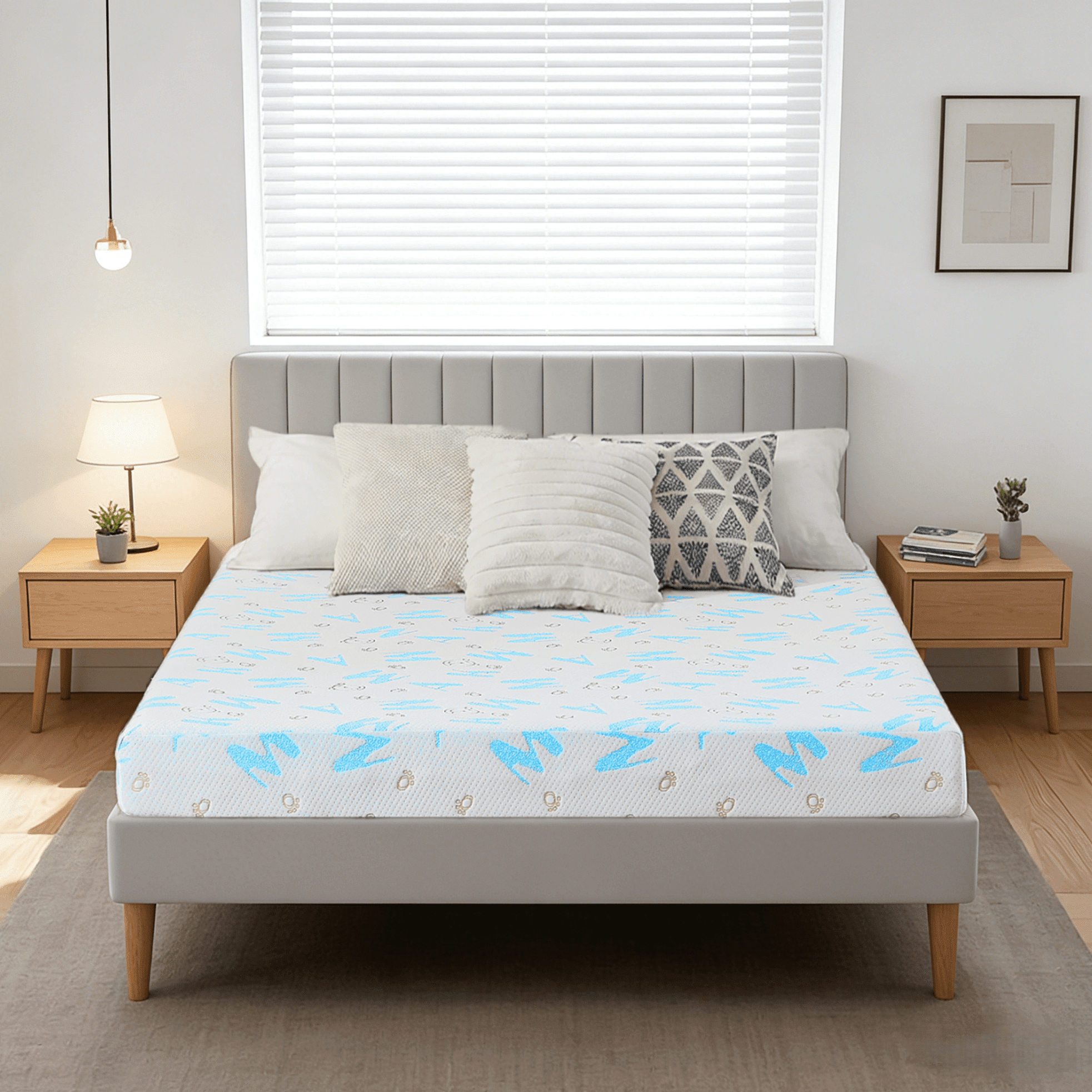 6 inch Twin Memory Foam Mattress,Medium Firmness,Euro Top,Cooling & Pressure Relief, In a Box