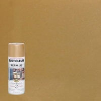 Rust-Oleum 286524-6PK Stops Rust Metallic Spray Paint, 11 oz, Warm Gold, 6 Pack