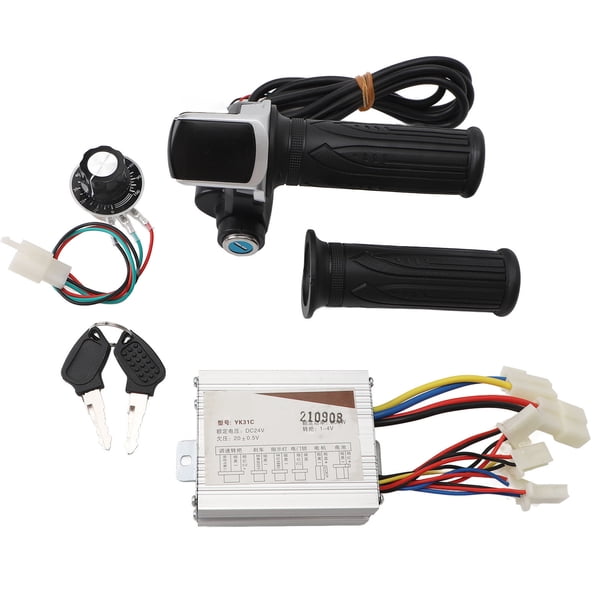 Controlador de Bicicleta Eléctrica de 24V 500W, Kit de Conversión de Bicicleta Eléctrica Control sensible Pantalla Cuadrada Buena Resistencia Al Calor para El Scooter Eléctrico