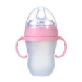 thumbnail image 3 of Botella de agua para bebé de 240 ml / 8 oz con leche de boca ancha con pajita, 3 of 8