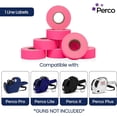 thumbnail image 3 of Perco 1 Line Fluorescent Pink Labels - 8,000 Blank Price and Date Gun Labels for Perco Lite, X, Plus and Pro 1 Line Price and Date Guns - 8 Rolls, 1 Sleeve - Made in USA, 3 of 7