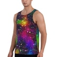 thumbnail image 2 of Haiem Bright Universe Men Workout Tank Top Gym Bodybuilding Sleeveless Muscle T Shirts Athletic Tank Breathable Workout Shirt-4X-Large, 2 of 9