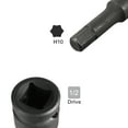 thumbnail image 5 of Uxcell H10 1/2-Inch Metric Drive Impact Hex Bit Socket Cr-Mo Steel Black 1pcs, 5 of 5