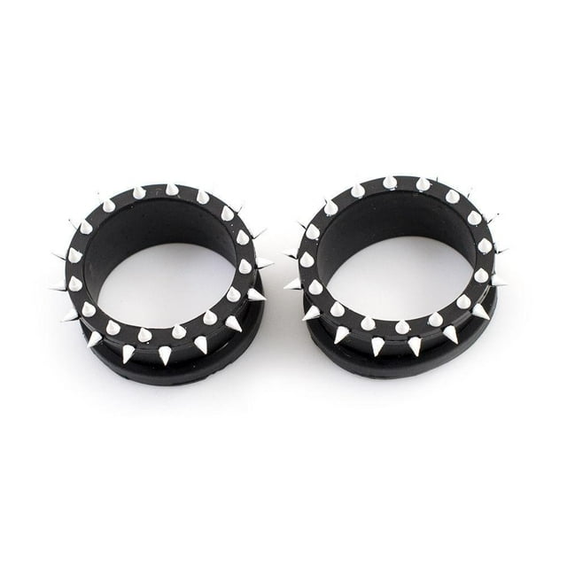 Bouchons de Tunnels en Silicone avec Pointes en Silicone Double Évasée Ensemble de 2