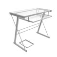 thumbnail image 2 of Ryan Rove RR1053-WS Becker Metal & Glass Computer Desk in Silver, 2 of 3