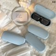 thumbnail image 1 of Ins Cream Color System Simple Frame Glasses Case Portable Small Fresh Lightweight Sunglasses Sunglasses Case Blue, 1 of 6