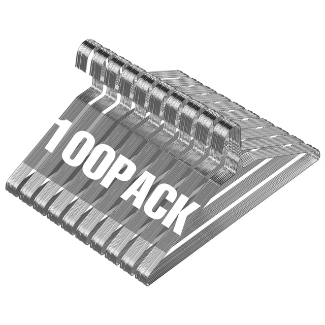Paquete de 100 perchas de alambre SPECILITE para abrigos, trajes, camisas y pantalones